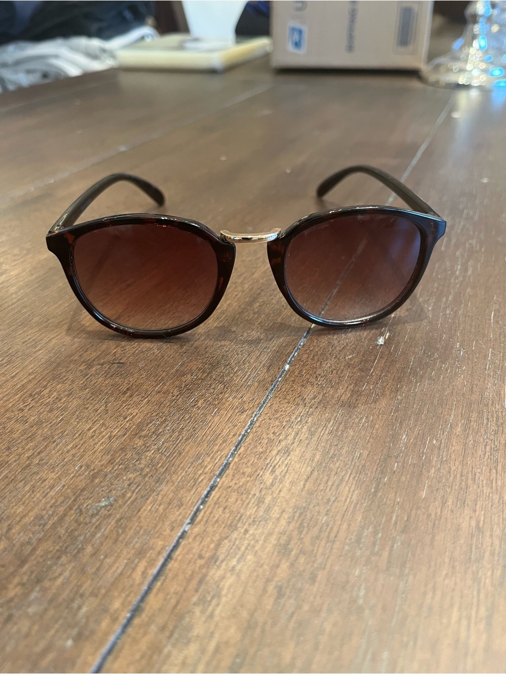 Banana Republic Tortoise Brown Gradient Sunglasses Gold Bridge 49-21-138